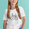 Cute big sister printed t-shirt for kids soft cotton fabric