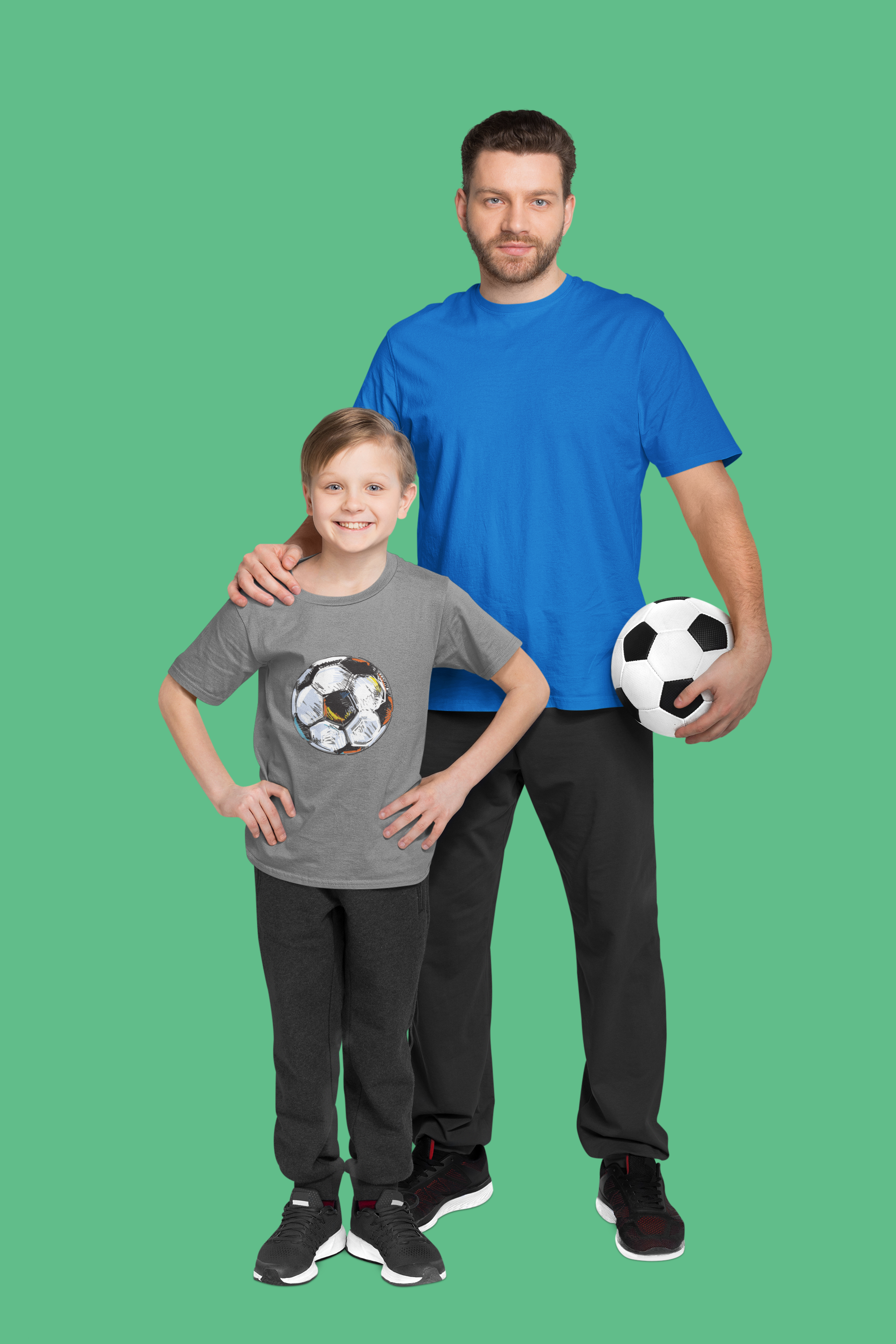 Boys Black & White Football Print Cotton T-Shirt