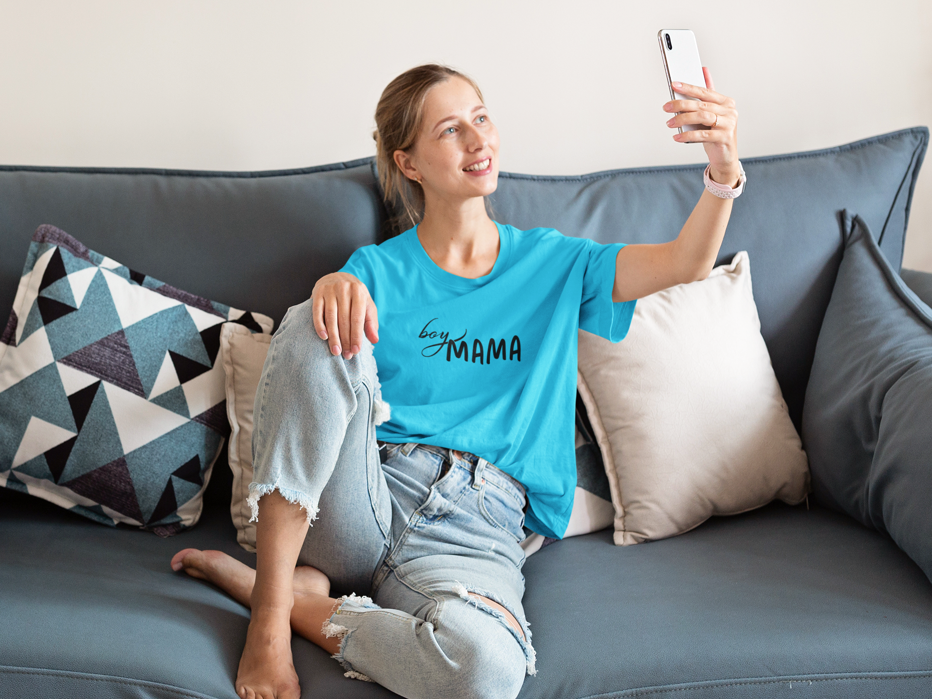 Boy Mama T-Shirt – Soft Cotton Mom Tee