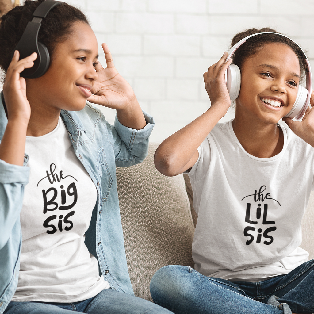 Cute sibling matching t-shirts by Mumma’s Cub for girls